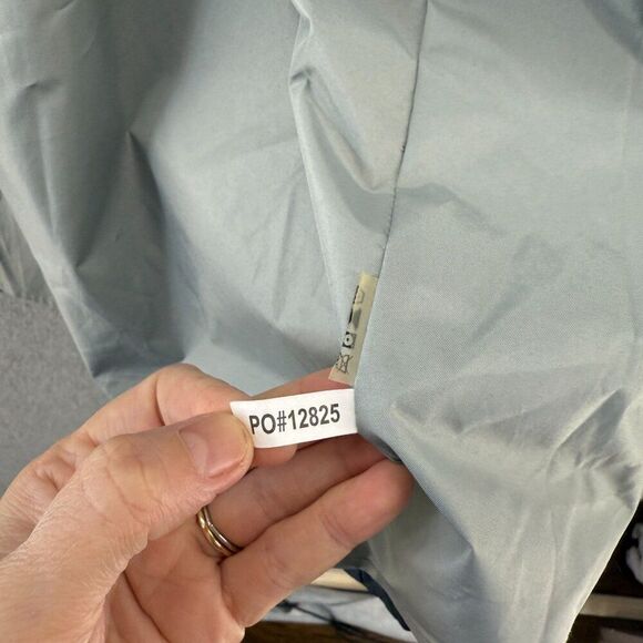 Unbranded Gray Rain Jacket Windbreaker Coat Lagenlook Full Zip Roll Hood Anorak - Picture 6 of 16